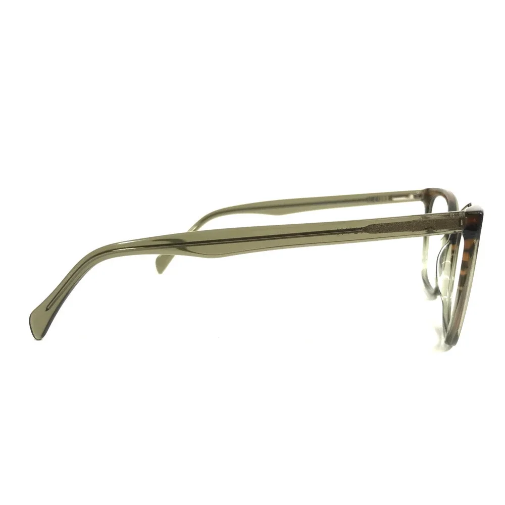 BKLYN Eyeglasses Frames CROWN GRNTG Green Brown Striped Cat Eye 55-18-145